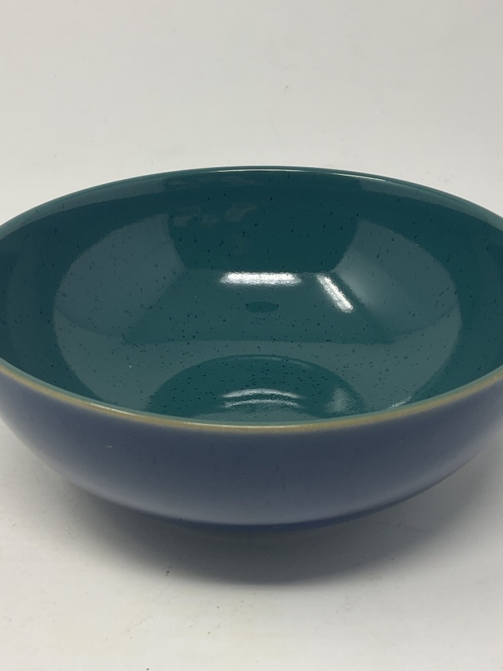 Denby Harlequin (retired) Stoneware Green Blue Soup Cereal Bowl
